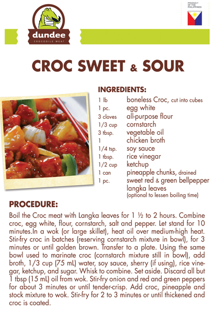 Croc Sweet and Sour
